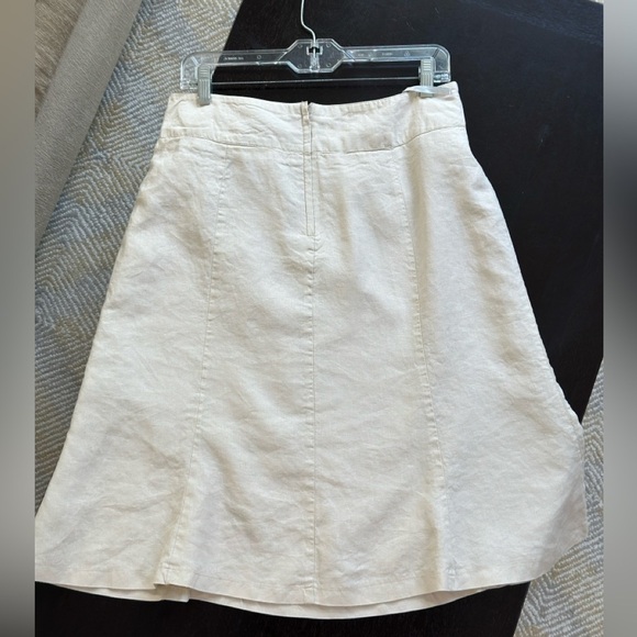 M&S Linen Tulip Bottom Midi Skirt - Picture 2 of 7